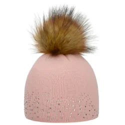 Nalin Lux Crystal Beanie Hat by - rose - Damen - Size: One Size