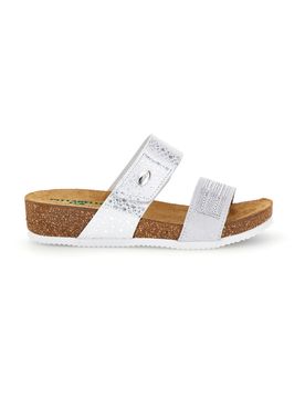 Ciabatte bianche con sottopiede in pelle 293A480PR 36