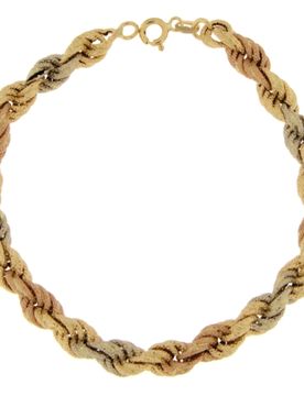Bracciale Donna Oro Giallo Bianco Rosa GL101381