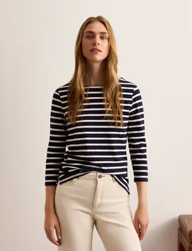 Camiseta de mujer con manga francesa y estampado de rayas - Lloyd's - FashionsVida
