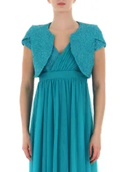 Coprispalle in paillettes VERDE XS