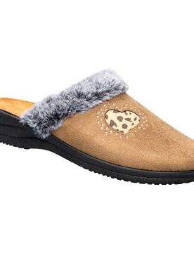 Hausschuh-Pantolette „von Herzen“ beige 40 Damen