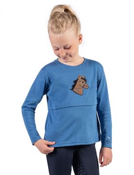 Kinder Langarmshirt MIA blau 146/152