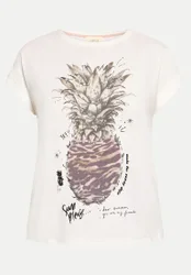 T-Shirt mit Motivprint Weiß 40