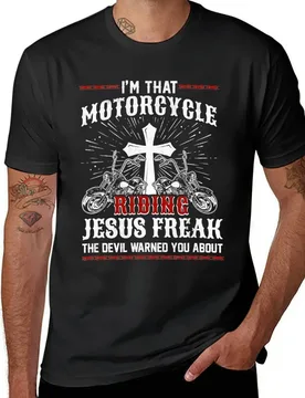 Christian Biker I'm That Motorcycle Riding Jesus Freak Faith T-Shirt for a boy aesthetic clothes mens graphic t-shirts - Aliexpress - FashionsVida