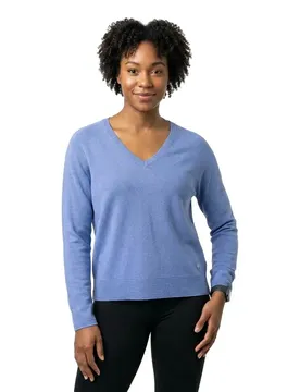 Maglione Con Scollo A V 26137003 Cornflower Blue M