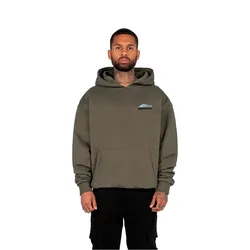 Felpa Con Cappuccio Wave V1 Oversized Olive S