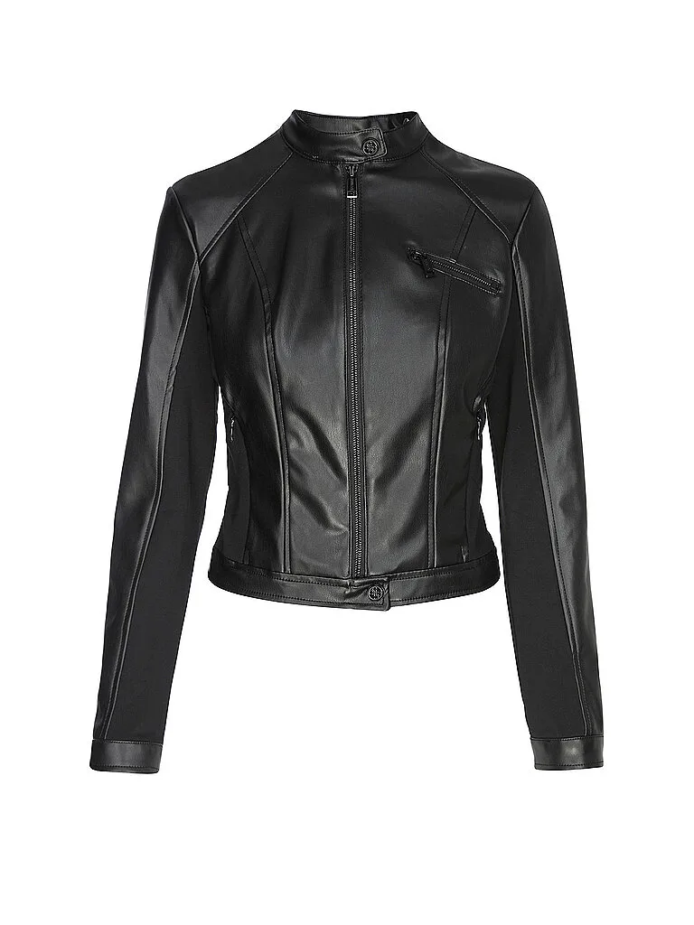 Chaqueta de efecto cuero negro L - Guess - FashionsVida