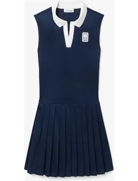 Vestido corto Heritage Ultra-Dry con forro en azul de manga corta - Lacoste - FashionsVida