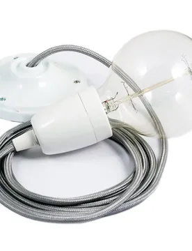 Cables Suspension Luminaire Rm02 50 Cm Silver / White One Size - Creative - FashionsVida