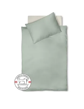 Satin Bettwäsche Royal Uni 140x220cm Olive olive baby - Fleuresse - FashionsVida