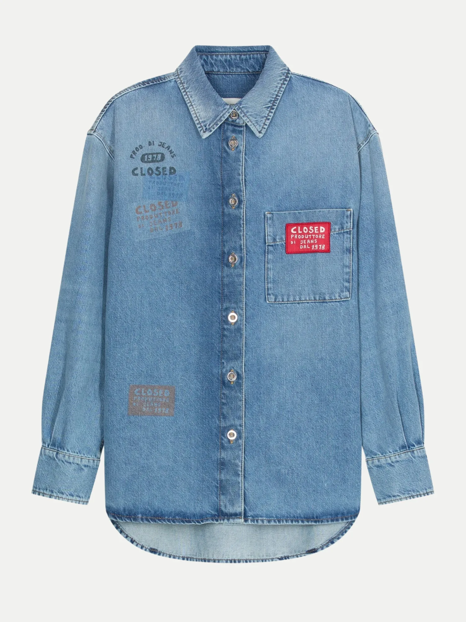 Closed Denim Bluse Blau M - Closed - FashionsVida