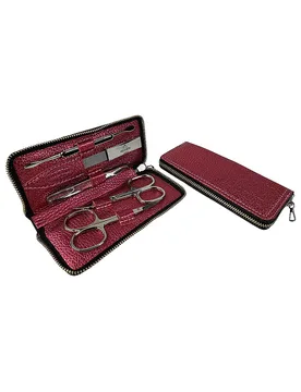 Set de manicura de cuero (rosa, 5 piezas) - Hammann - FashionsVida