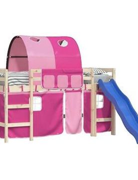 Rideaux Pour Lit Mezzanine Avec Tunnel Rose Polyester Einheitsgrösse
