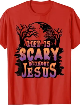 Life Is Scary Without Jesus T-Shirt 100% Cotton O-Neck Short Sleeve Summer Casual Mens T-shirt Streetwear - Aliexpress - FashionsVida