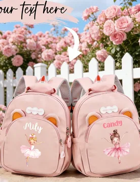 Mini Mochila Personalizable Linda y de Moda con Diseño Minimalista Exquisito, Patrón de Lazo, Portátil, Correas de Hombro Ajustables, Cierre de Cre - Shein - FashionsVida