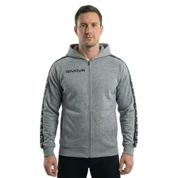 Sweat-shirt à Zip Band Light Grey Melange XL