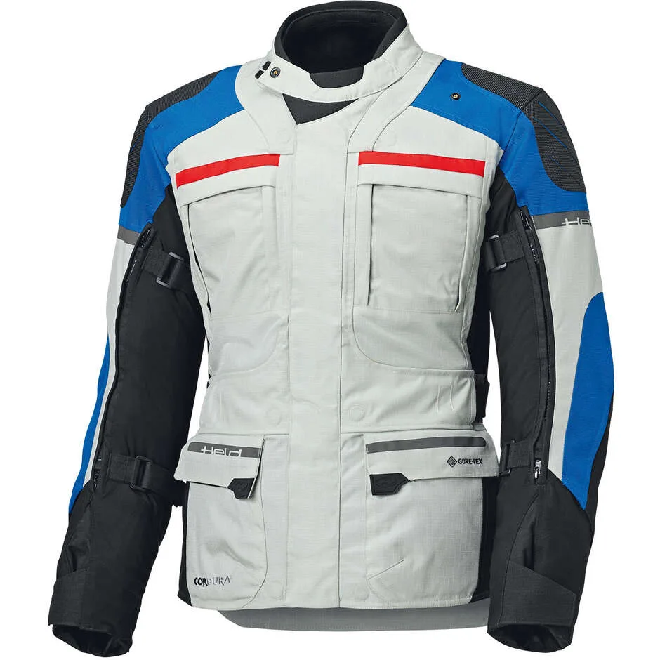 Giacca Moto Carese 3 Top Grigio Blu taglia 5XL - Held - FashionsVida