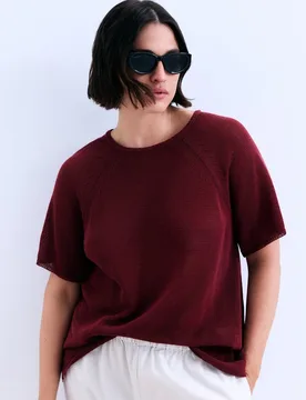 Jersey de mujer manga corta de algodón - Couchel - FashionsVida