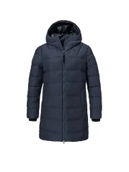 Parka de invierno para mujer Style Boslix con capucha azul oscuro 44