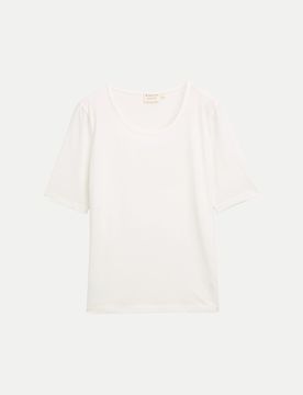 Basic T-Shirt Weiß XL