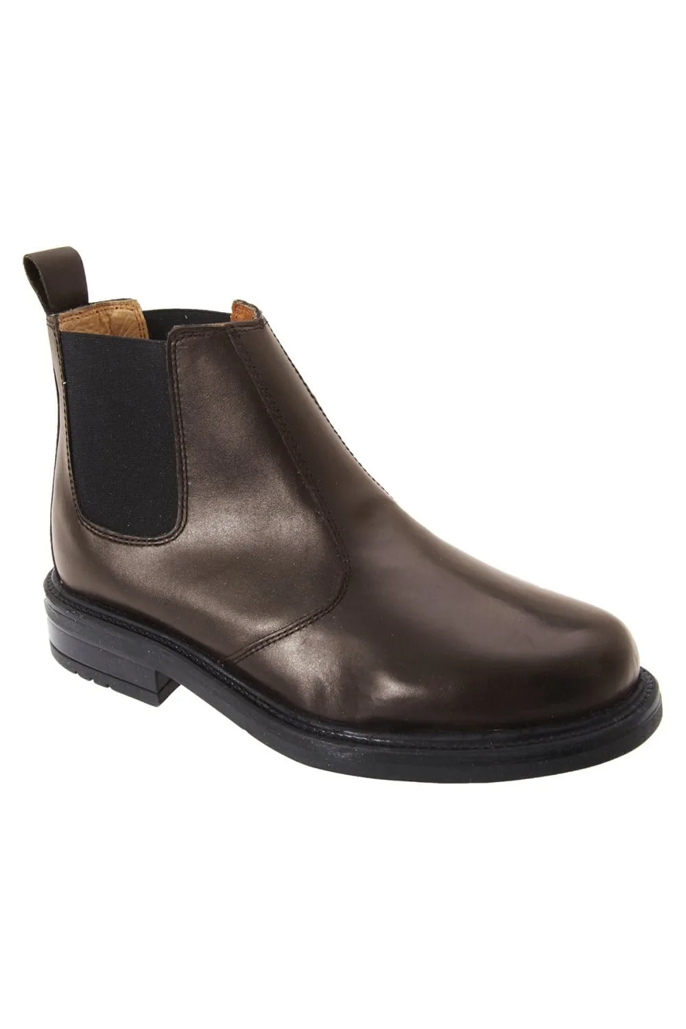 Mens Leather Quarter Lining Gusset Dealer Boots - - Size: 14 - Roamers - FashionsVida