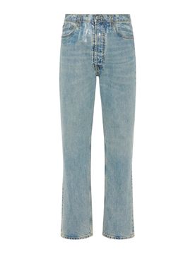 Straight-Leg Cotton Denim Jeans for Men
