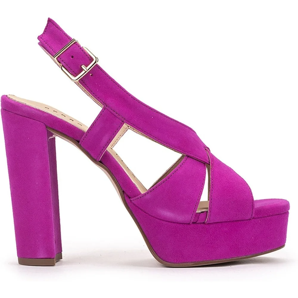 Sandalias de tacón de mujer de ante en color - Pedro Miralles - FashionsVida