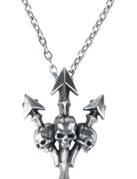 Gothic Halskette - Deadly Trident - silberfarben - Unisex - unisex - Alchemy Gothic - FashionsVida