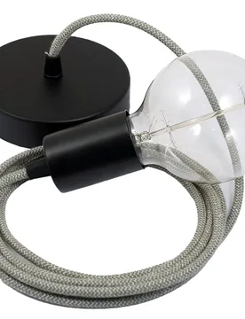 Cables Suspension Luminaire Rd72 Zigzag 2 M Green Thyme / Black One Size - Creative - FashionsVida