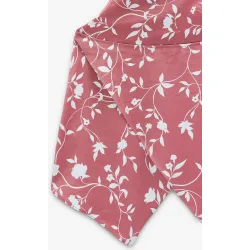 Top de mujer con cuello halter y estampado de flores