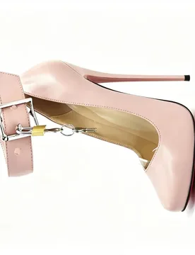 Light Purple Round Toe High Heel Women Sexy 16cm Buckle Strap Stiletto Heel Solid Color Lock Decoration Party Dress Pumps - Aliexpress - FashionsVida