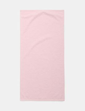 Asciugamano in cotone con motivo vegetale - rosa pastello