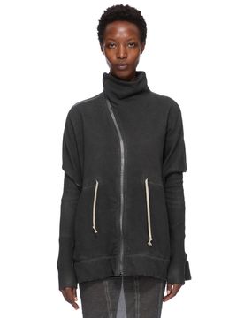 Funnel Neck Cotton Sweatshirt with Side Pockets