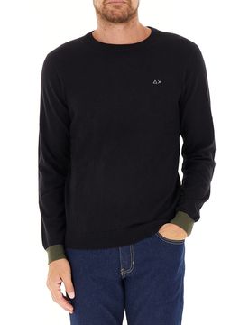 SUN68 Maglione con toppe NERO XXL