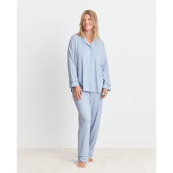 Pijama de mujer camisero de rayas