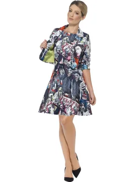 Zombie Halloween-Damenkostüm schwarz-bunt - RUBIES NL - FashionsVida