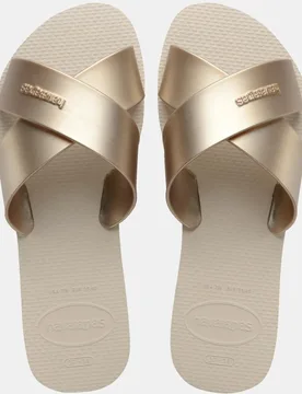 Sandalia Mujer Hav. Aqua Metallic Beige 412 - Havaianas - FashionsVida