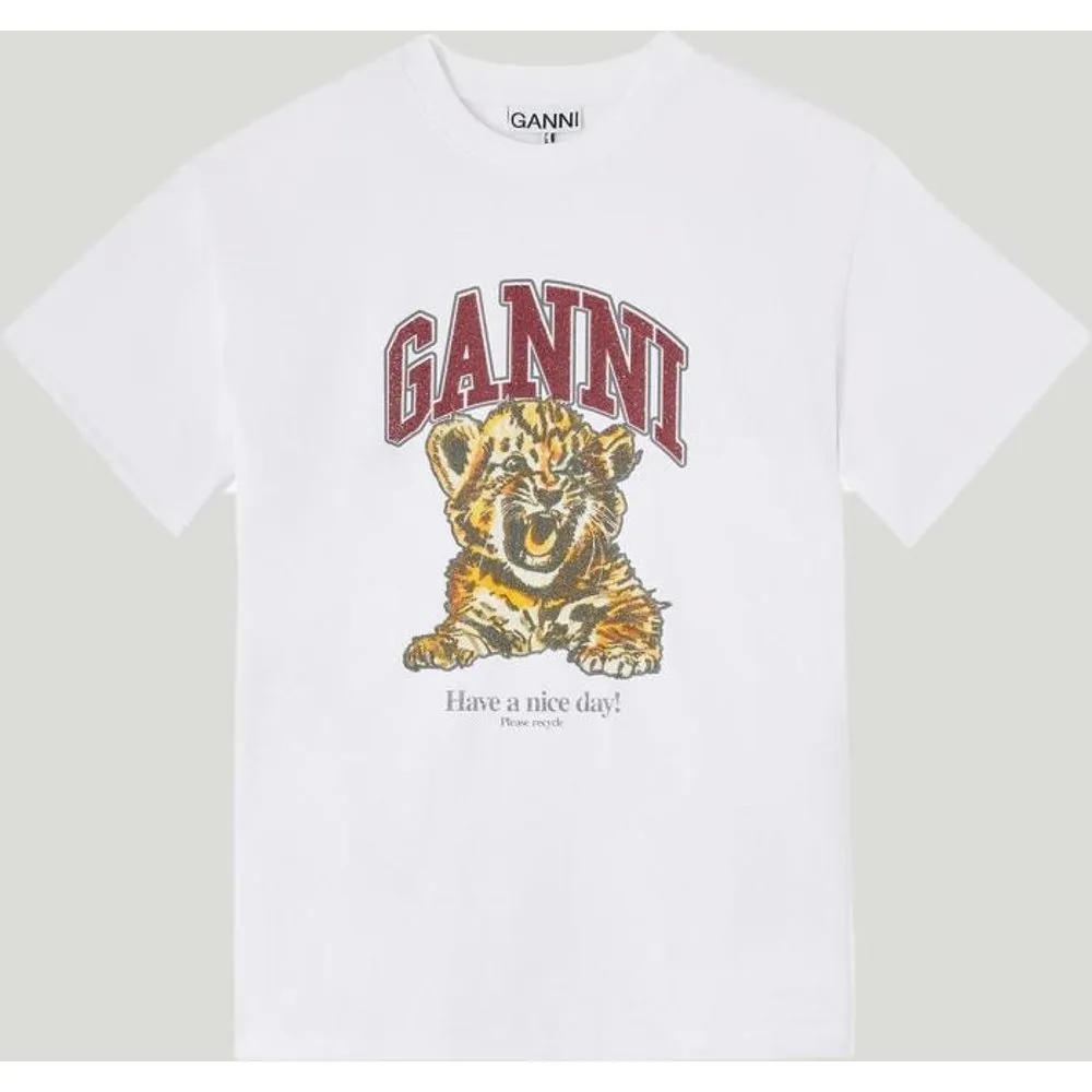 Ganni - Camiseta de algodón - Ganni - FashionsVida
