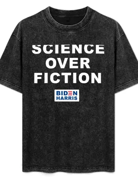 Biden Harris: Science over Fiction T-Shirt Basic Solid Color Short Sleeve T-Shirt - Aliexpress - FashionsVida