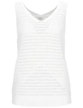 V-Pullover, Top, ohne Arm, uni female - 38 - FashionsVida
