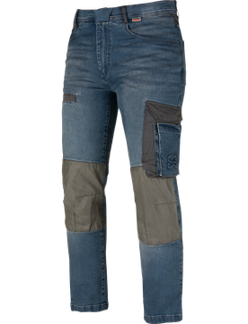 Jeans de travail Janus bleu/gris Bleu royal 46
