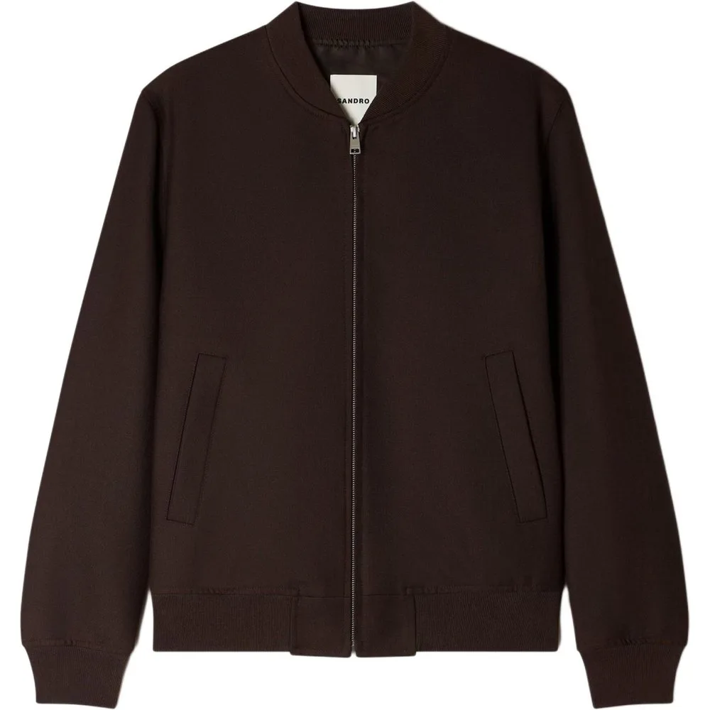 Cazadora de hombre con cremallera y canalé - sandro - FashionsVida