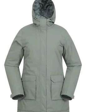 Ranger' Womens Parka Jacket Breathable Water Resistant Padded Coat Forest Green - Size 20 Uk - Mountain Warehouse - FashionsVida