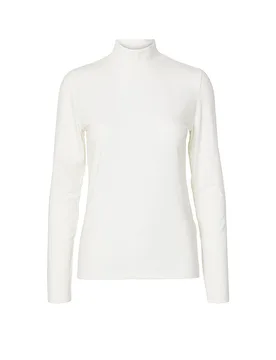 T-shirt à manches longues SLFMANJA blanc S - Selected Femme - FashionsVida