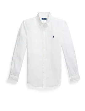 Camicia di lino Custom Fit bianco S - Ralph Lauren - FashionsVida