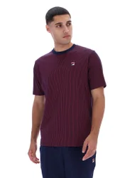 Navy Nilo Printed Pinstripe T-Shirt - XS