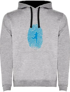 Sweat à Capuche Football Fingerprint Two-colour Heather Grey / Black L