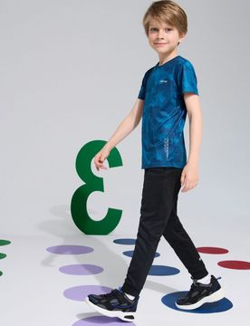 Pantaloni con stampa riflettente Active - nero