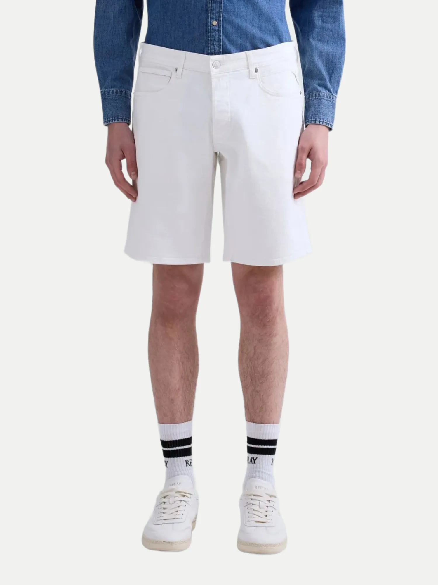 Replay Denimshorts Grover Weiß 33 - Replay - FashionsVida